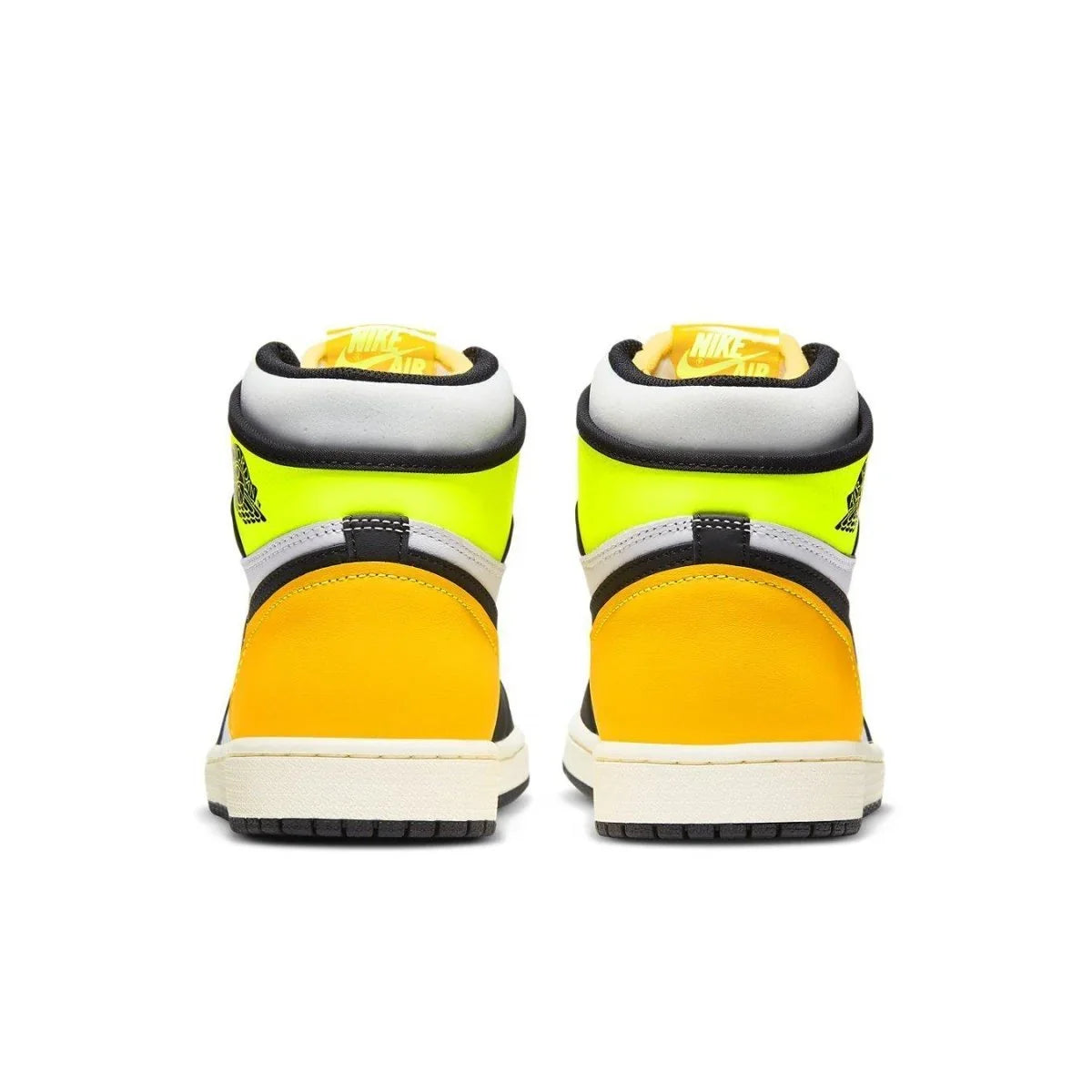 Jordan 1 Retro High White Black Volt University Gold - dropout