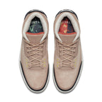 Air Jordan 3 Retro JTH Bio Beige top view, featuring light brown suede and unique inner sole prints.