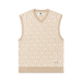 Monogram Knitted Vest Off White - dropout
