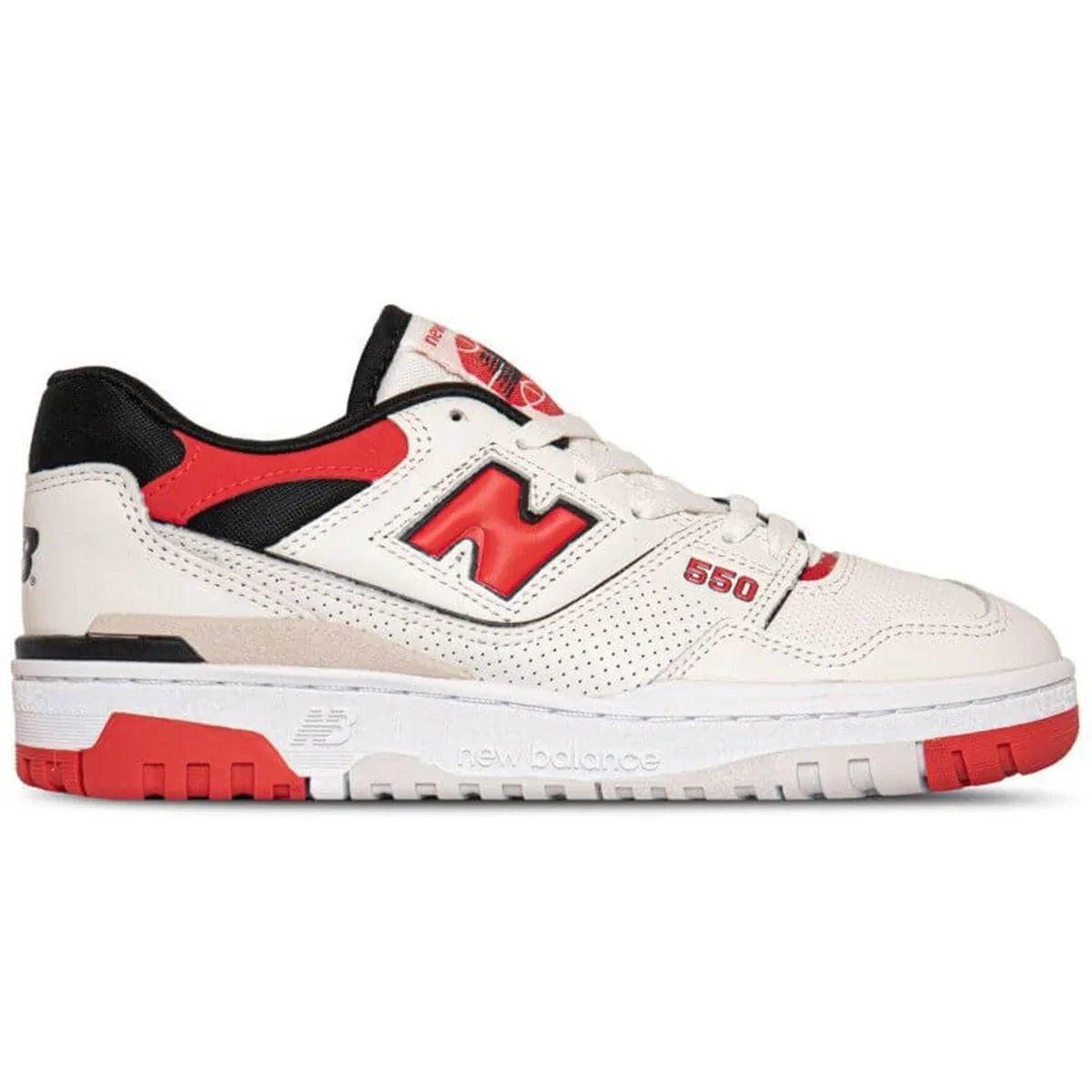 New Balance 550 Sea Salt True Red - dropout