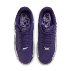 Nike Air Force 1 Low '07 QS Purple Skeleton Halloween sneaker top view in vibrant purple color.