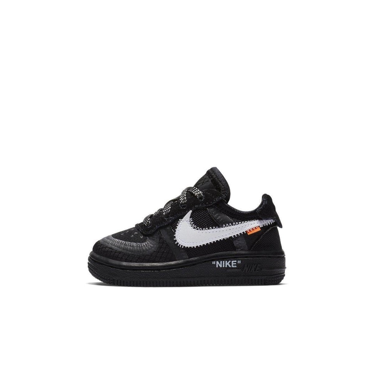 Nike Air Force 1 Low Off-White Black White (TD) - stylish toddler sneakers with signature Nike branding.