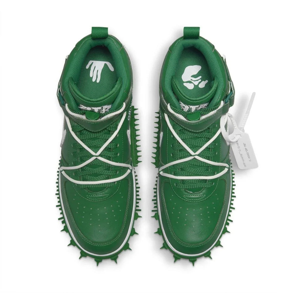 Nike Air Force 1 Mid Off-White Pine Green - dropout