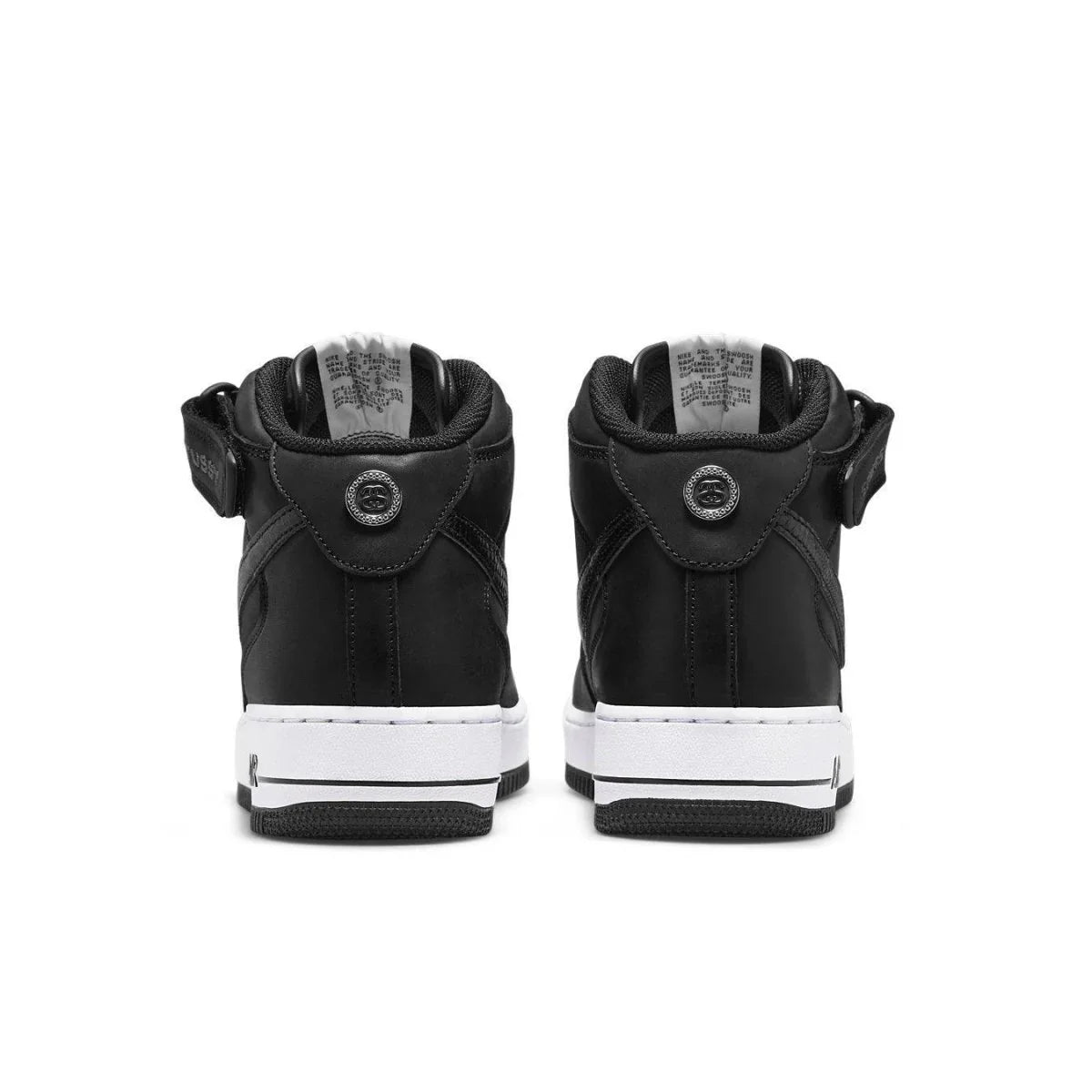 Nike Air Force 1 Mid Stussy Black White - dropout