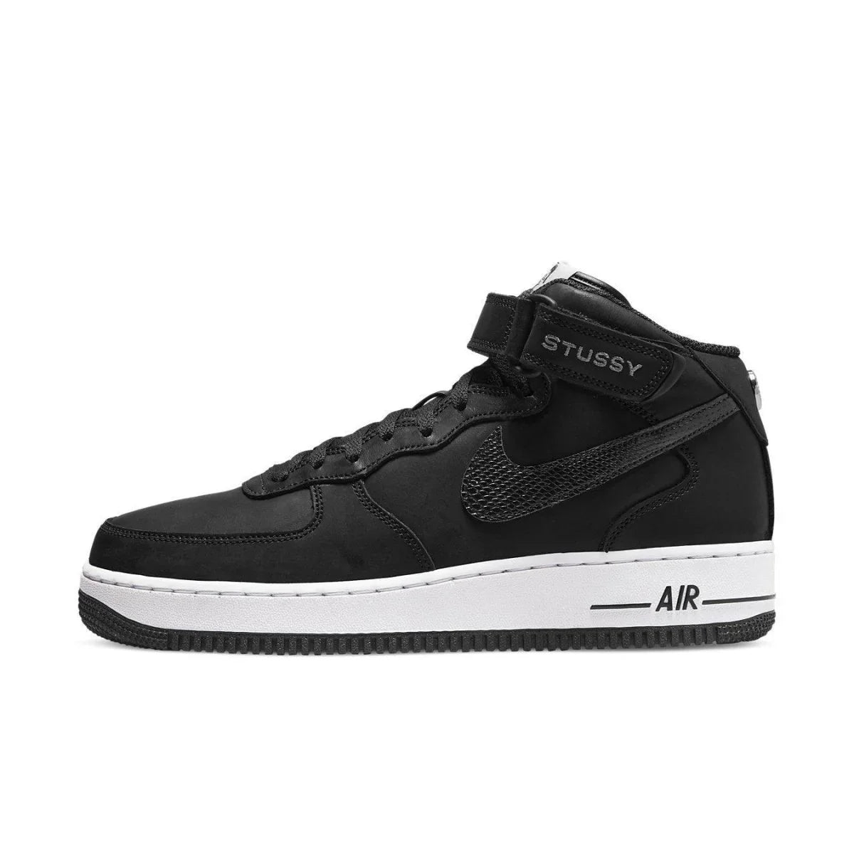 Nike Air Force 1 Mid Stussy Black White - dropout