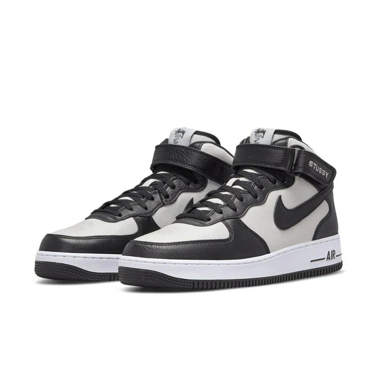 Nike Air Force 1 Mid Stussy Light Bone Black - dropout