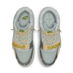 Nike Air Trainer 1 SP Travis Scott Grey Haze top view featuring Cactus Corporation branding and premium materials.