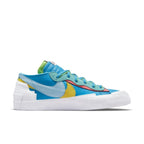 Nike Blazer Low sacai KAWS Neptune Blue featuring vibrant colorways and unique design.