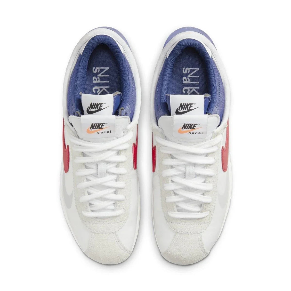 Nike Cortez 4.0 Sacai White University Red Blue - dropout