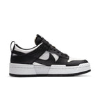 Nike Dunk Low Disrupt Black White for women, featuring a modern platform design and bold silhouette.