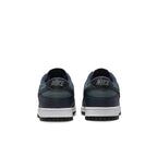 Nike Dunk Low Mineral Slate Armory Navy rear view showcasing smooth leather and signature branding.