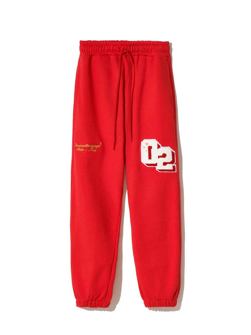 Pantalone corsivo rosso - dropout