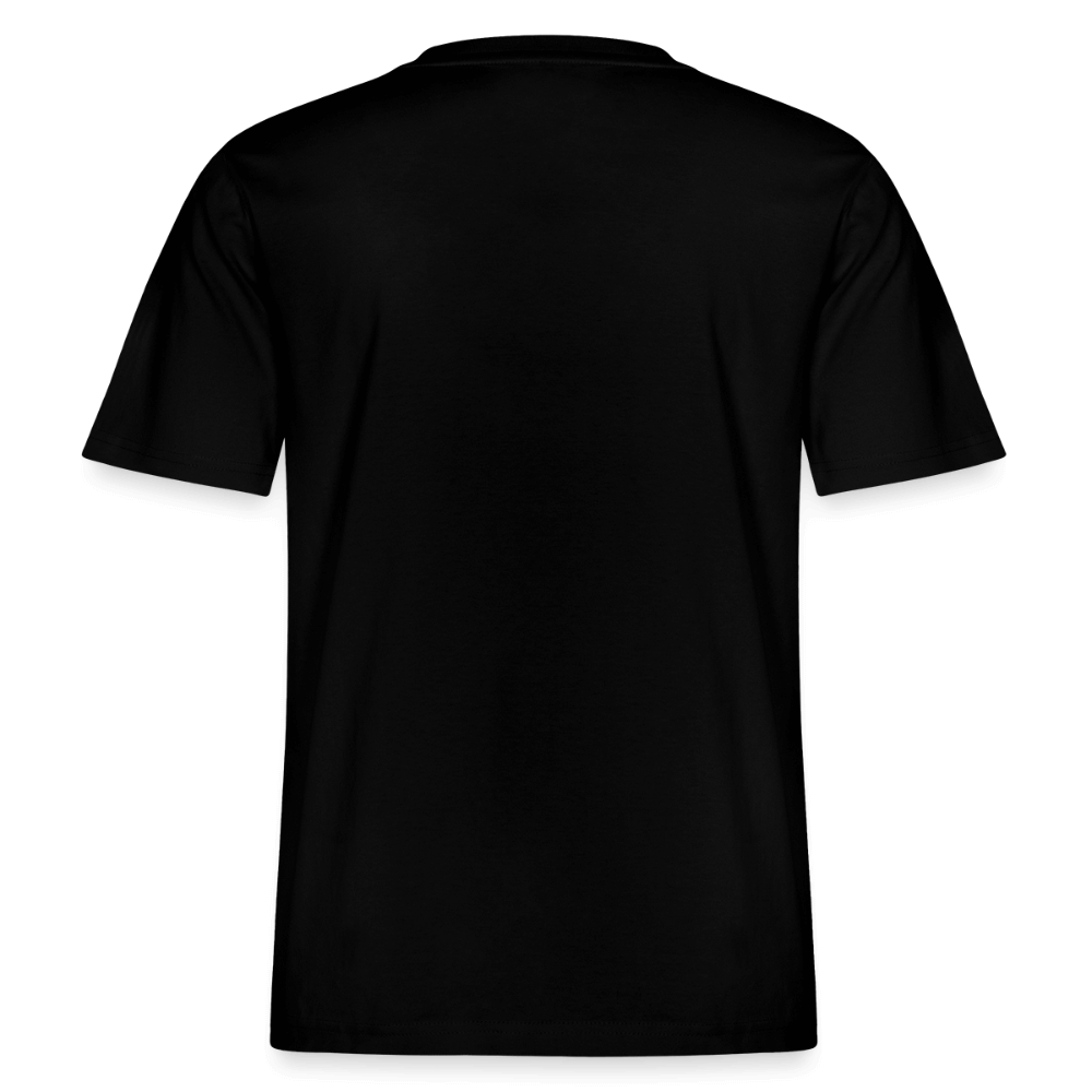 Back view of a Relaxed Fit Tee in black, designed for comfort and a clean silhouette.