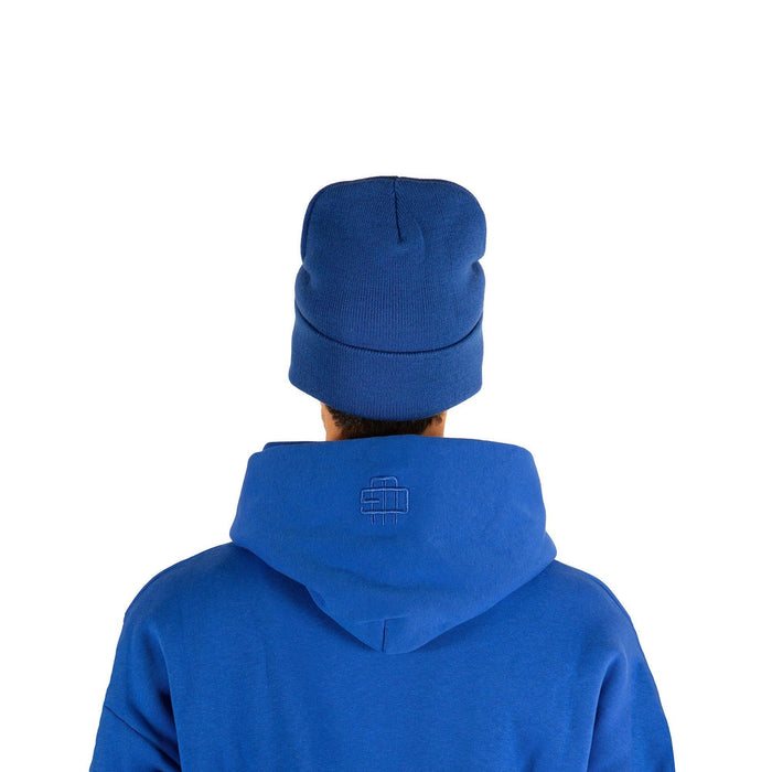 Royal Blue Embroidered Beanie - dropout