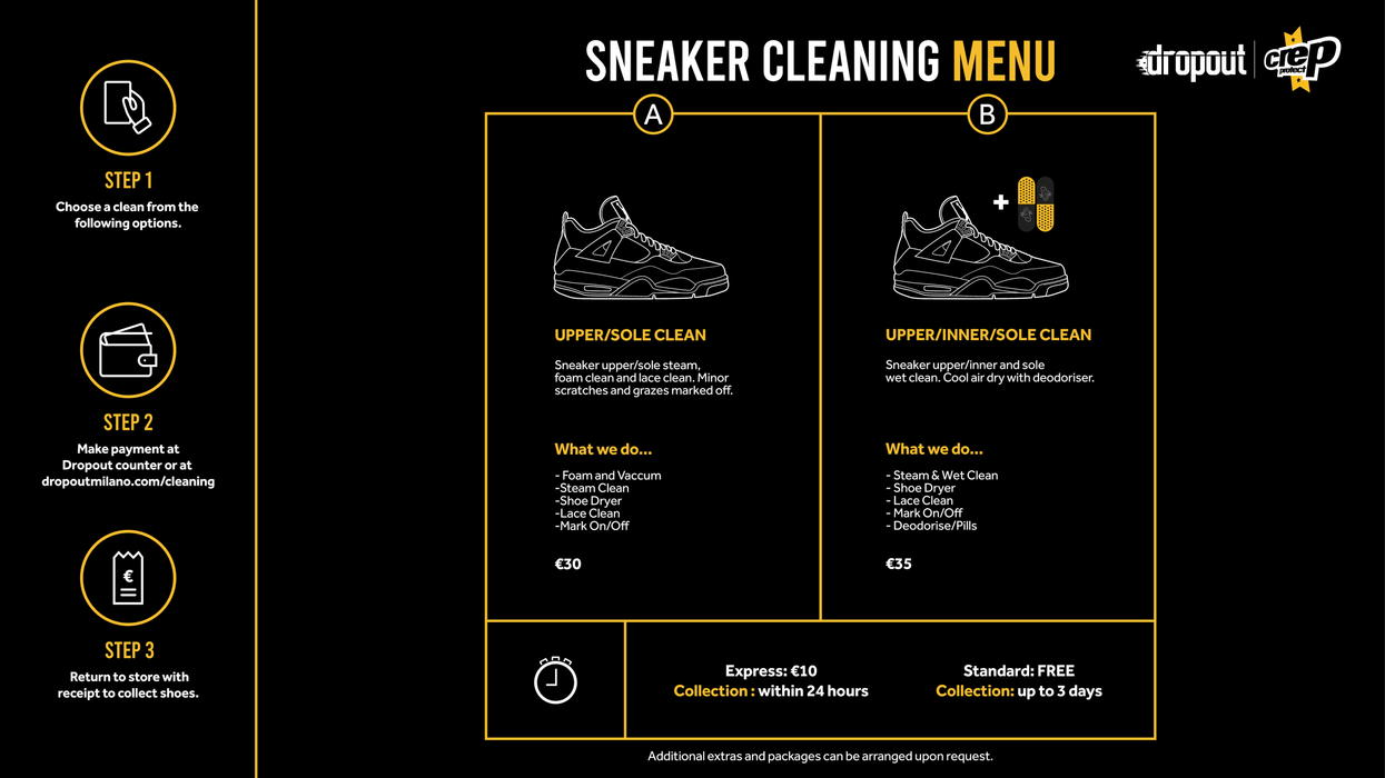 Sneaker Cleaning - dropout