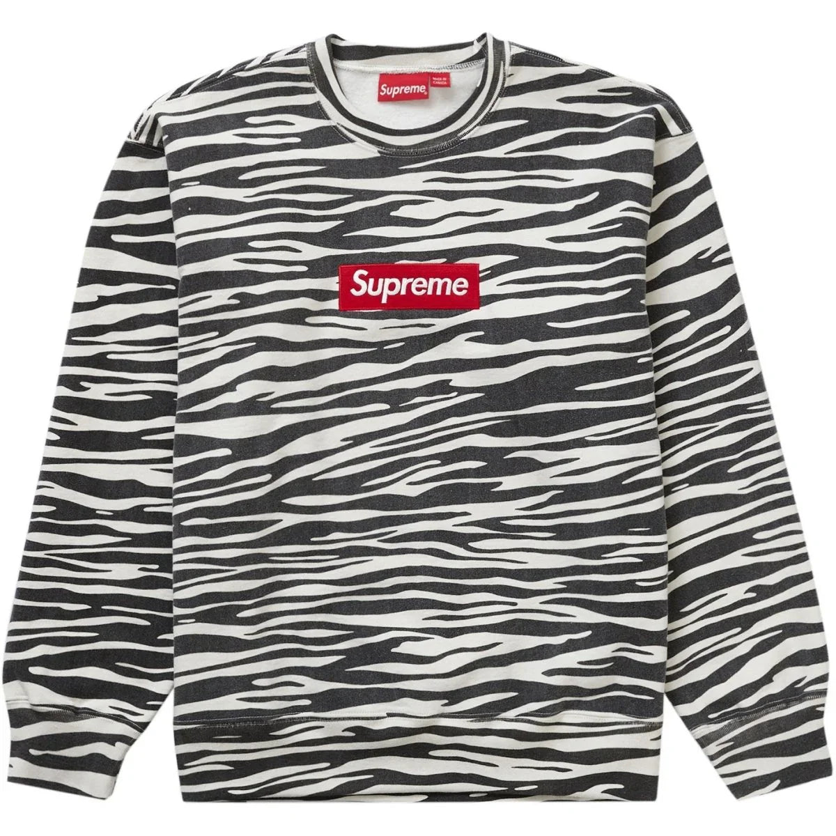 Supreme Box Logo Crewneck (FW22) Zebra - dropout