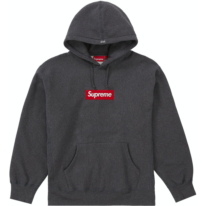Supreme Box Logo Hooded Sweatshirt (FW21) Charcoal - dropout