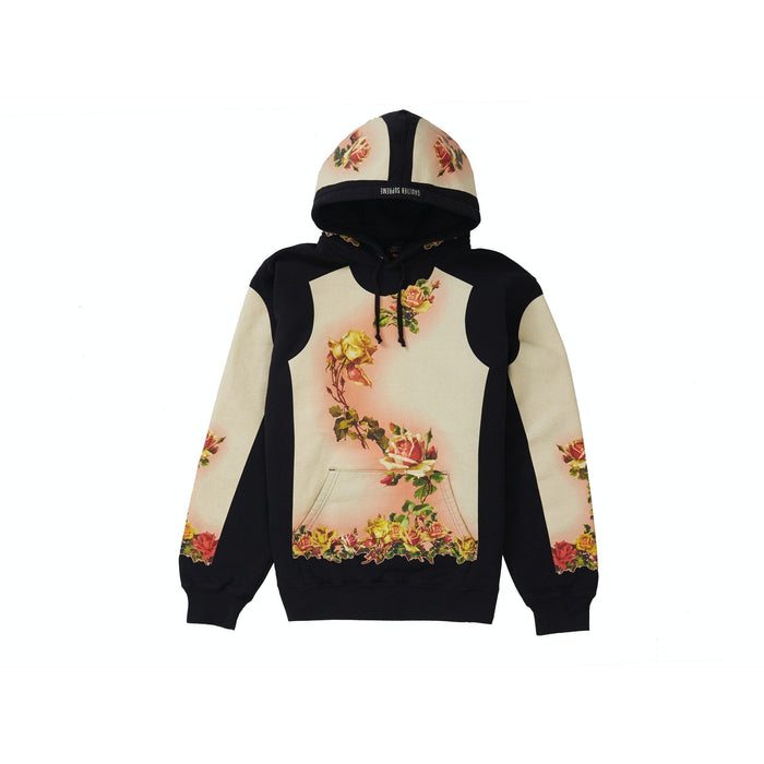 Supreme Jean Paul Gaultier Floral Print Hooded Sweatshirt Black - dropout