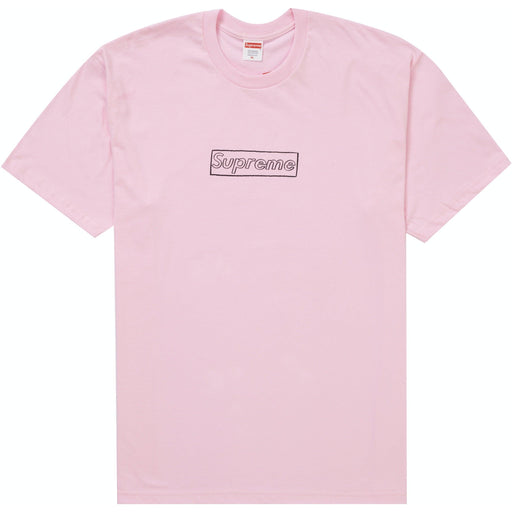 Supreme KAWS Chalk Logo Tee Light Pink - dropout
