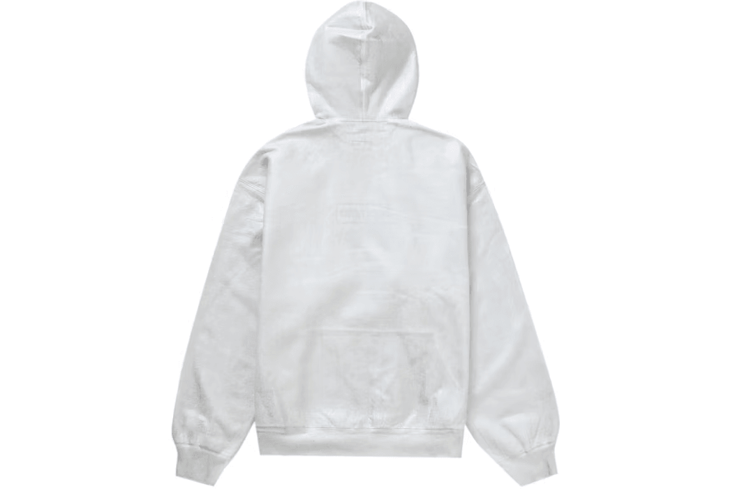 Supreme MM6 Maison Margiela Foil Box Logo Hooded Sweatshirt White - dropout