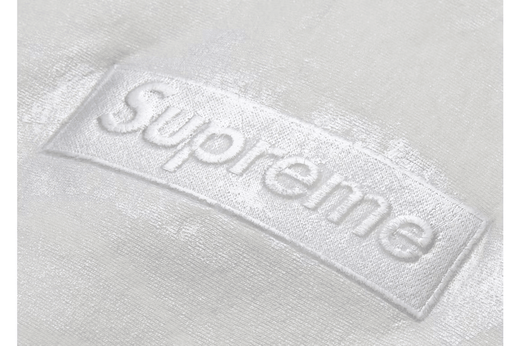 Supreme MM6 Maison Margiela Foil Box Logo Hooded Sweatshirt White dropout