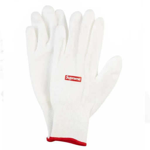 Supreme Rubberized Gloves FW20 Season Gift White/Red - dropout