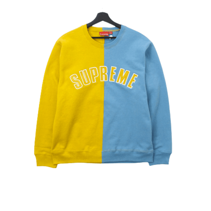 Supreme Split Crewneck Sweatshirt Mustard - dropout