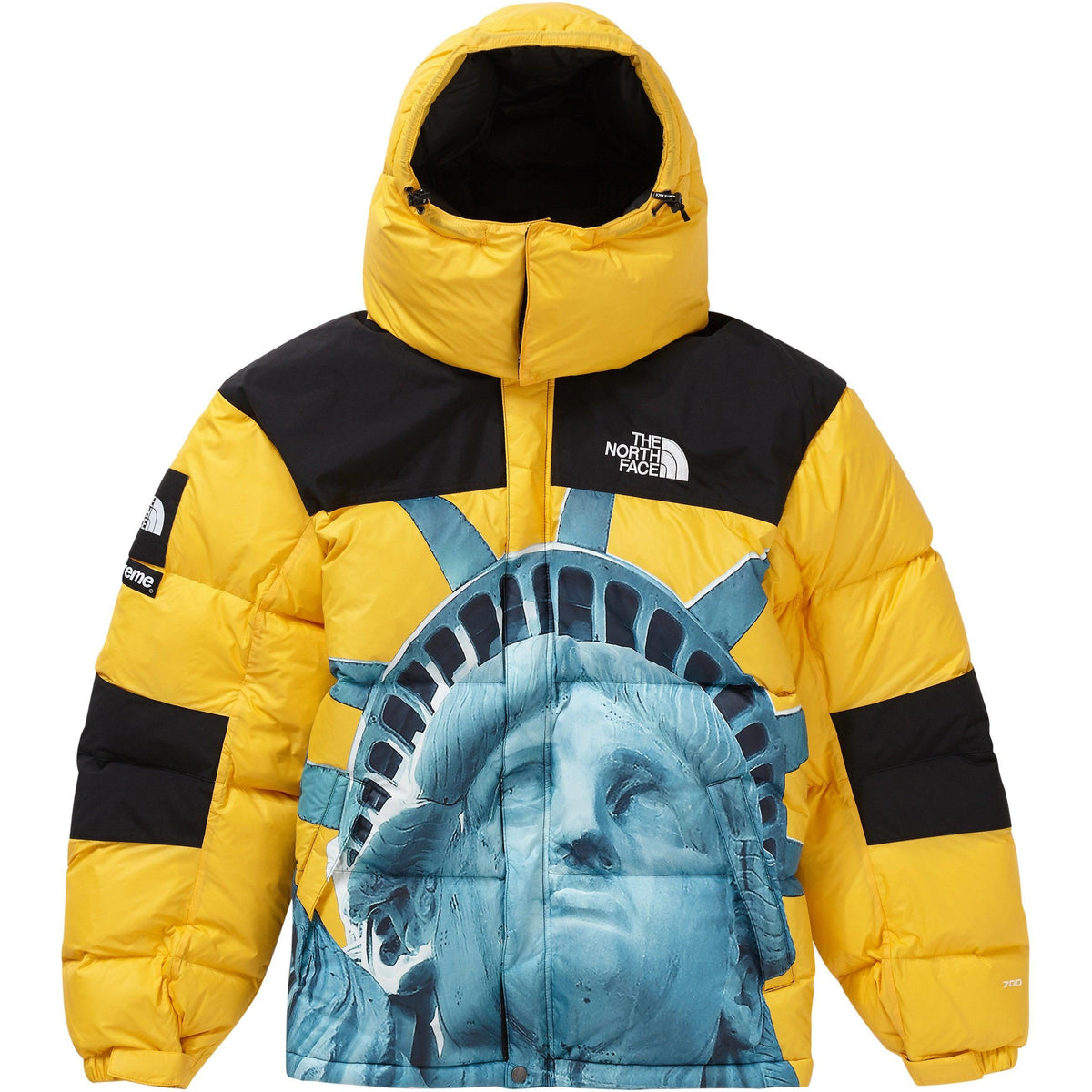 Supreme The North Face Statue of Liberty Baltoro Jacket Yellow — dropout