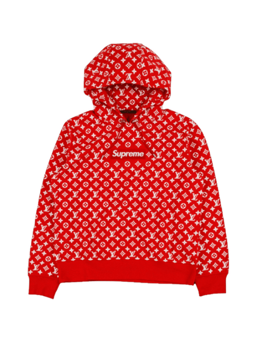 Supreme x Louis Vuitton Box Logo Hooded Sweatshirt Red - dropout