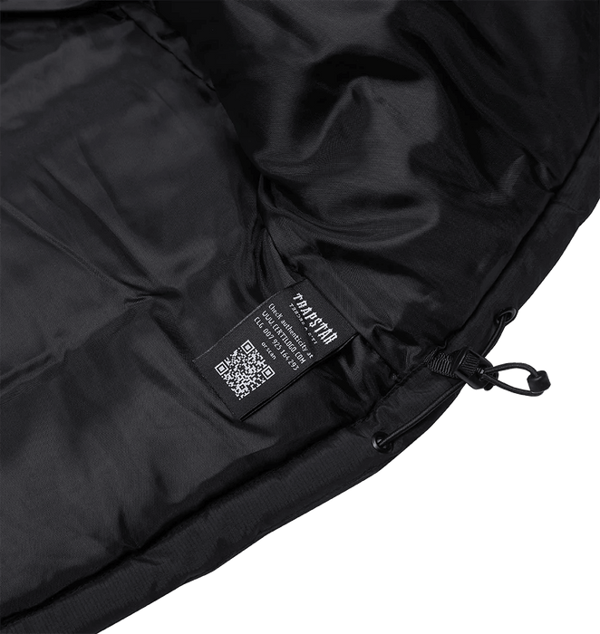 Trapstar Decoded 2.0 Hooded Puffer Jacket Black - dropout