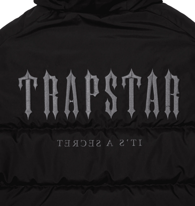 Trapstar Decoded 2.0 Hooded Puffer Jacket Black - dropout