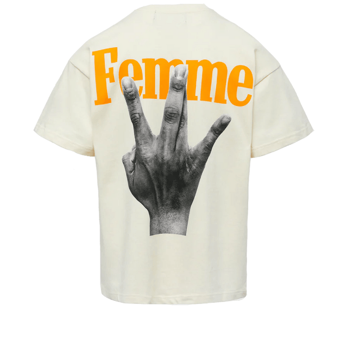 Twisted Fingers Tee Off-White Blue Orange - dropout