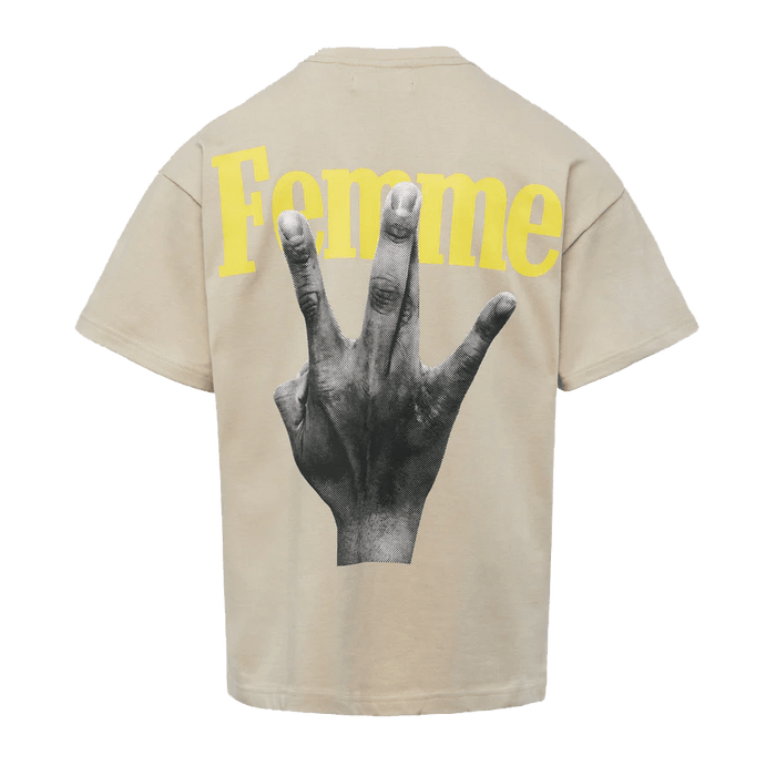 Twisted Fingers Tee Slate Light Blue Yellow - dropout