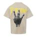 Twisted Fingers Tee Slate Light Blue Yellow - dropout