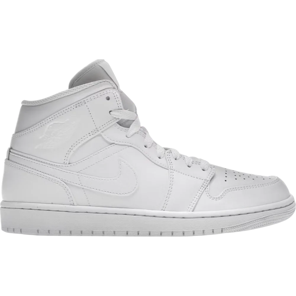 Jordan 1 Mid Triple White