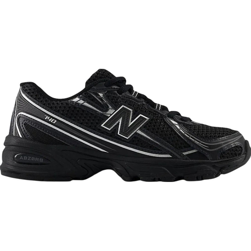 New Balance 740 Black Silver Metallic GS