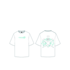 White Simba La Rue x Unknown tee featuring a front logo and striking design on the back, perfect for casual wear.