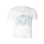 White NPT Simba La Rue Tee featuring dual lion graphics and intricate sword design on the back.