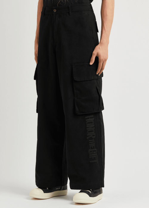 Wide Leg Cargo Black - dropout