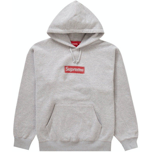 Supreme Inside Out Box Logo Hooded Sweatshirt Heather Grey - dropout